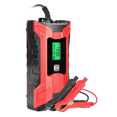 China Mini Car Motorcycle/Car Battery Charger 6V 12V 4A Waterproof Smart Motorcycle Car Battery Fast Charging Charger High Quality LCD Display for sale