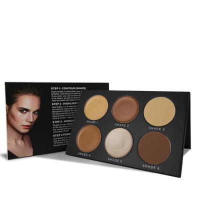 China Custom Private Label Waterproof 6 Colors Shading Powder Palette Makeup 3D Face Highlighter Bar Powder for sale