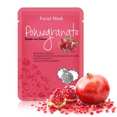 China Custom Oxygen Facial Skin Care Moisturizer Private Label Pomegranate Chinese Vegan Brightening Facial Mask for sale