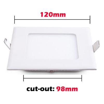 China Recessed LED square panel light 120mm size 12W flat ceiling panel light for sale