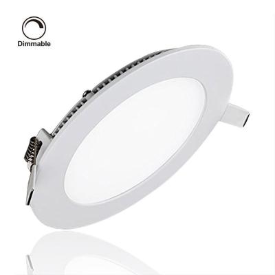 China 9 Watt Flat LED Panel Lamp Dimmable Round Ultra Thin LED Recessed Downlight 720lm for sale