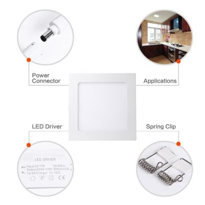 China 18W 8 Inch Dimmable Ultra Thin Square LED Panel Light 120W Incandescent Equivalent for sale