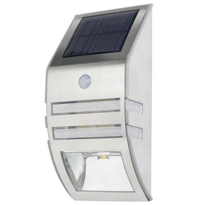 China 2 LED Wall solar powered security light with motion sensor for Garden for sale