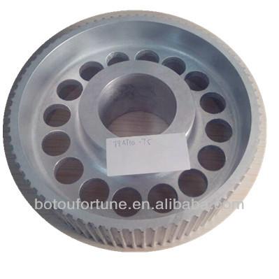 China Large 79teeth ALLOY AT10 Timing Belt Pulley , 75mm Width Aluminum With Lightening Holes for sale