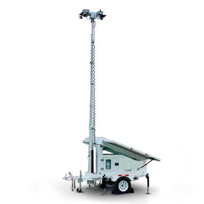 China Hydraulic Mobile Solar Powered NIGHT VISION Surveillance CCTV Trailer for sale