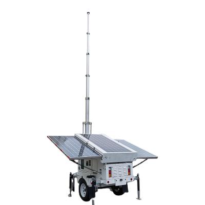 China 30' 9meters telescoping mobile solar mast tower trailer for surveillance HiTOWER3803-N for sale