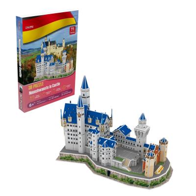 China 3D Cartoon Toy Puzzle Germany Famous DIY Architectural Neuschwanstein Castle Handmade Education Toy for sale