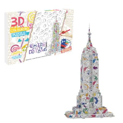 China Cartoon Toy DIY Graffiti Puzzle Special Gift For Children Architecture Kit Model For Adults And Children for sale