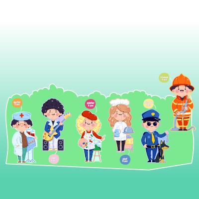 China Cartoon Toy Coloring Jigsaw Puzzle Set 6 in 1 Kids DIY Toy Suitable for Age 3-6 Occupation Series for sale