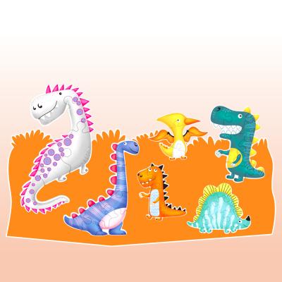 China Cartoon Toy Nosto BSCI FSC Certified Factory 6 in 1 Double Fun Coloring Dinosaur Puzzle for sale