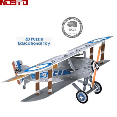 China Cartoon Toy Nosto Making Awesome Toys for Kids FSC BSCI Certified DIY Model Plane 3D Puzzle for sale