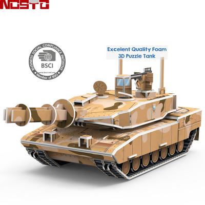 China Cartoon Toy Nosto Great Details Sturdy Foam Punch-Out and Mis-Set FSC BSCI Certified Factory 3D Puzzle Tank For Adults for sale