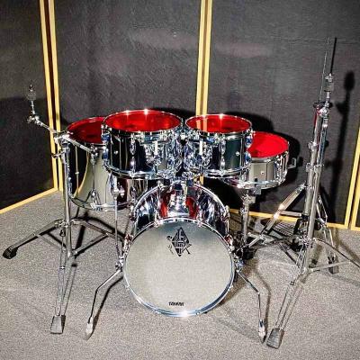 China Oilpaper New Premium Mirror Model Series 5 Pieces Metal Drum Set For Professional Drumer Live Show for sale