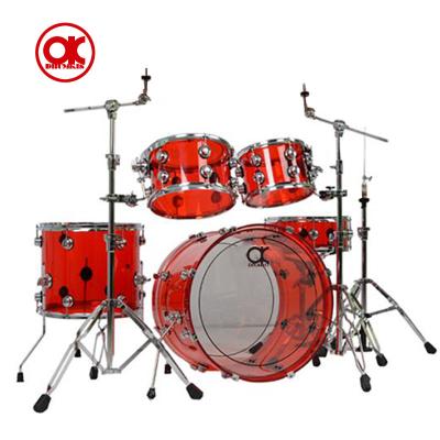 China Oilpaper Hot Sale Drumkis Acoustic Rock 5 Pieces Acrylic Drum Set For Cheap Price Good Design Professional Tone 6 Pieces Drum for sale