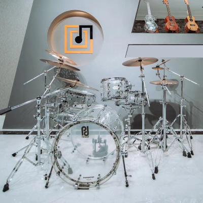 China Best Quality Professional Acoustic Rock Oilpaper Design Acrylic Drum Set On Sale for sale