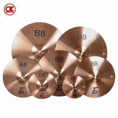 China Single - Good Tone 4pcs Double Circle Percussion Cymbals High Quality Professional Hand Made Series B8 For Rock Music for sale