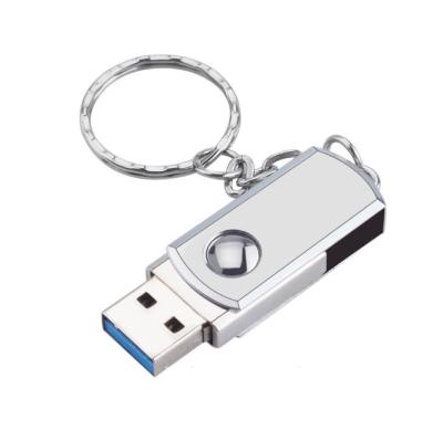 China Cheap Zinc Alloy Mini Metal Swivel 3.0 USB Flash Drive With Key Chain Customized Logo for sale