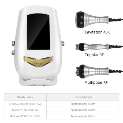 China Wholesale Weight Loss 2021 Portable 3 in 1 Ultrasonic Cavitation RF 40k Radio Frequency Slimming Machine for sale