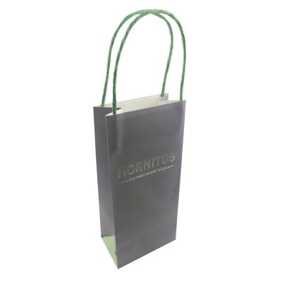 China Recyclable Custom Size Printing Eco-Frienly Recyclable Cosmetics Packaging Paper Bag With Handles for sale