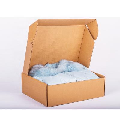 China Recycled Packaging Materials Size Custom Premium Clothing Paper Boxes Recyclable Mailings Cardboard Brown Corrugated Box for sale