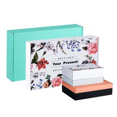 China Recycled Luxury Custom Custom Airplane Mailing Boxes Clothing Packaging Logo Cmyk Pink Printing Corrugated Materials for sale