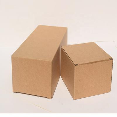 China Recycled Materials Customized Cheap Price Brown Corrugated Cardboard Small Size Candle Gift Packing Shipping Boxes for sale