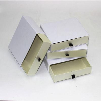 China Handmade Customized High-grade Rigid Cardboard Necklace Packaging Jewelry Set Pull-Down Gift Box for sale