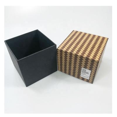 China China Manufacturer Handmade Luxury Rigid Lid And Custom Paper Package Box Low Jar Candle Perfume Box With Black Eva for sale