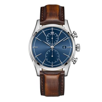 China OEM Mens Watches Private Label Leather Chronograph Mens Watches Mens Wrist Watches With Custom Logo for sale