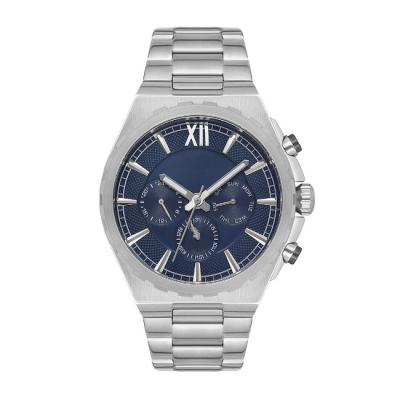 China Chronograph All Stainless Steel Quartz Watch Alibaba Chronograph Observe Big Face Wristwatches For Men for sale