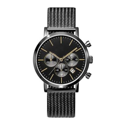 China Custom Black Water Resistant Luxury Watch Chronograph Men's Watches In Wholesale Luxury Wristwatches Watches for sale