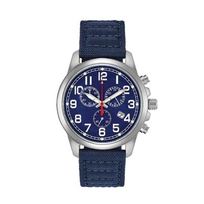 China Chronograph No Brand Watches Mens Watches Chronograph Three Eyes Big Face Logo Quartz Sports Wristwatch Custom Hand Clock for sale