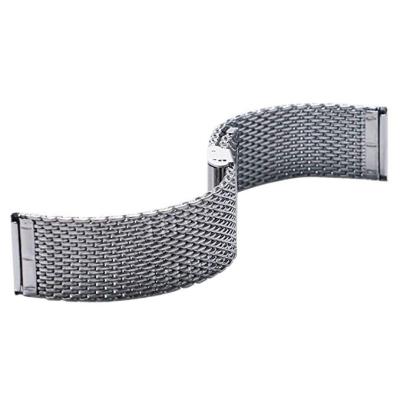 China Flexible Mesh Stainless Steel Watch Strap Variable Milanese Strong Durable With Hook Loop for sale