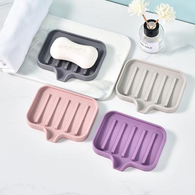 China Disposable Soap Dish with Drain and Soap Saver Lift, Silicone Soap Holder with Drain Tray for Bathroom Kitchen Sink for sale