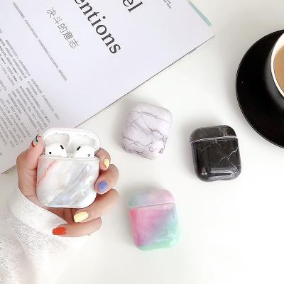 China Fashiontable Protective Marble Case For Airpod 2 Hard PC Case Earphone Cover Accessories For Airpods Case for sale