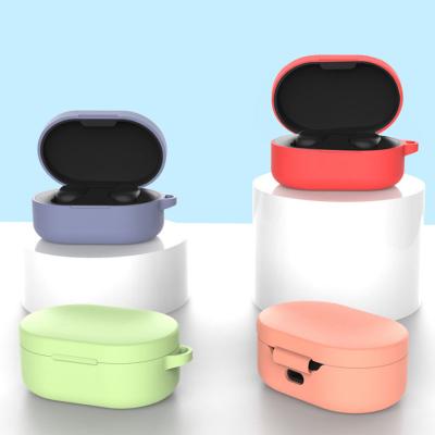 China For earbuds earphone silicone protective wireless case with anti-lost carabiner for xiaomi redmi airdots case for sale