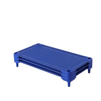 China Direct Selling Solid Plastic Nap Cots Kindergarten Modular School Bed Stackable Guard for sale