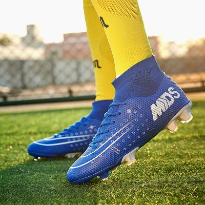 China China Jinjiang Factory OEM Women Happy Sports Men Waterproof High Ankle Soccer Boots Sock Football Indoor Outdoor Shoes for sale