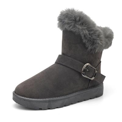 China Fluffy Girls Gray Fur Boots 2020 Fashion Designer Round Ugh Womens Ankle Boots Winter Faux Fur Shoes Furry High Snow Boots for sale