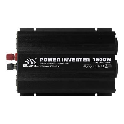 China Off-Grid Sine Wave System Modified Power Inverter 1500W 12V 24V 48V DC To AC 110v 220v PV Inverter for sale