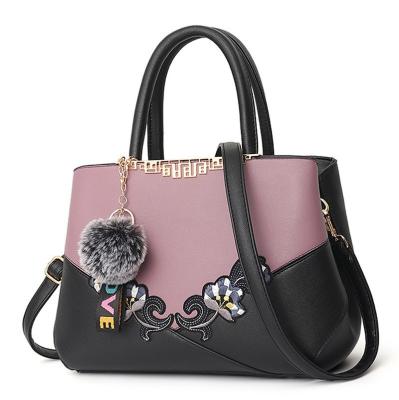 China Handle 2022 Winter New Fashion Custom Large Vintage Logo Flower Embroidery Shoulder Bag Handbag For Women for sale