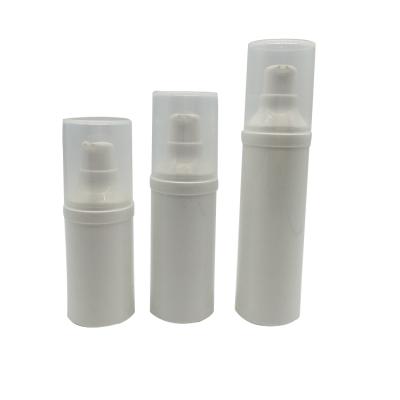 China Yuyao cosmetic factory 15ml 30ml 50ml empty pp plastic round new airless pump/base cosmetic cream pump bottles for sale