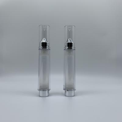 China Non Spill 15ml PETG Transparent Cosmetic Airless Serum Syringe Bottles/Creative Small Airless Syringe Packaging for sale