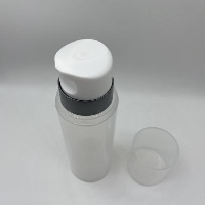 China Clear Personal Care 200ml 250ml PP Round Body Lotion Pump Bottle Airless / Plastic Sunscreen Big Volume Cosmetic Bottle for sale