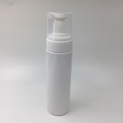 China Non Spill 200ml Foam Bottle With Foam Pump For Face Cleaner Pet White Plastic for sale