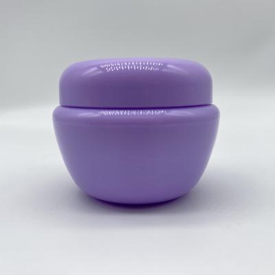 China Non spill 5g 10g pp jar/purple plastic packaging cosmetic container/white empty cosmetic jar lip scrub container for sale