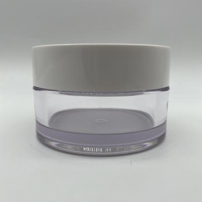 China Non spill body 60g clear petg plastic jar for high quality nail powder/100g empty cosmetic packaging jar for sale