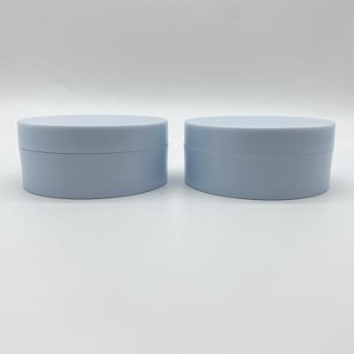 China Non Spill 10g Plastic Material Blue Loose Power PS Jar Cosmetic Container/Make Up Power Base Jar for sale