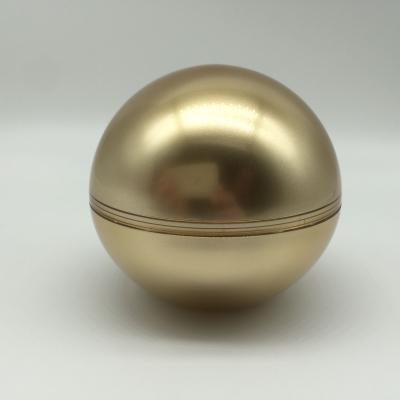 China Non Spill Gold 50g Empty Ball Shape Face Cream Acrylic Cosmetic Container/Acrylic Nail Jars/Skin Care Cream Container for sale