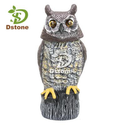 China Garden Decorations Scare Crow Animals Solar Powered Bird Alert Owl LMSOR01 with Rotating Head and LED Eyes Plastic Bird for Garden Decorations Scare Crow Animals for sale